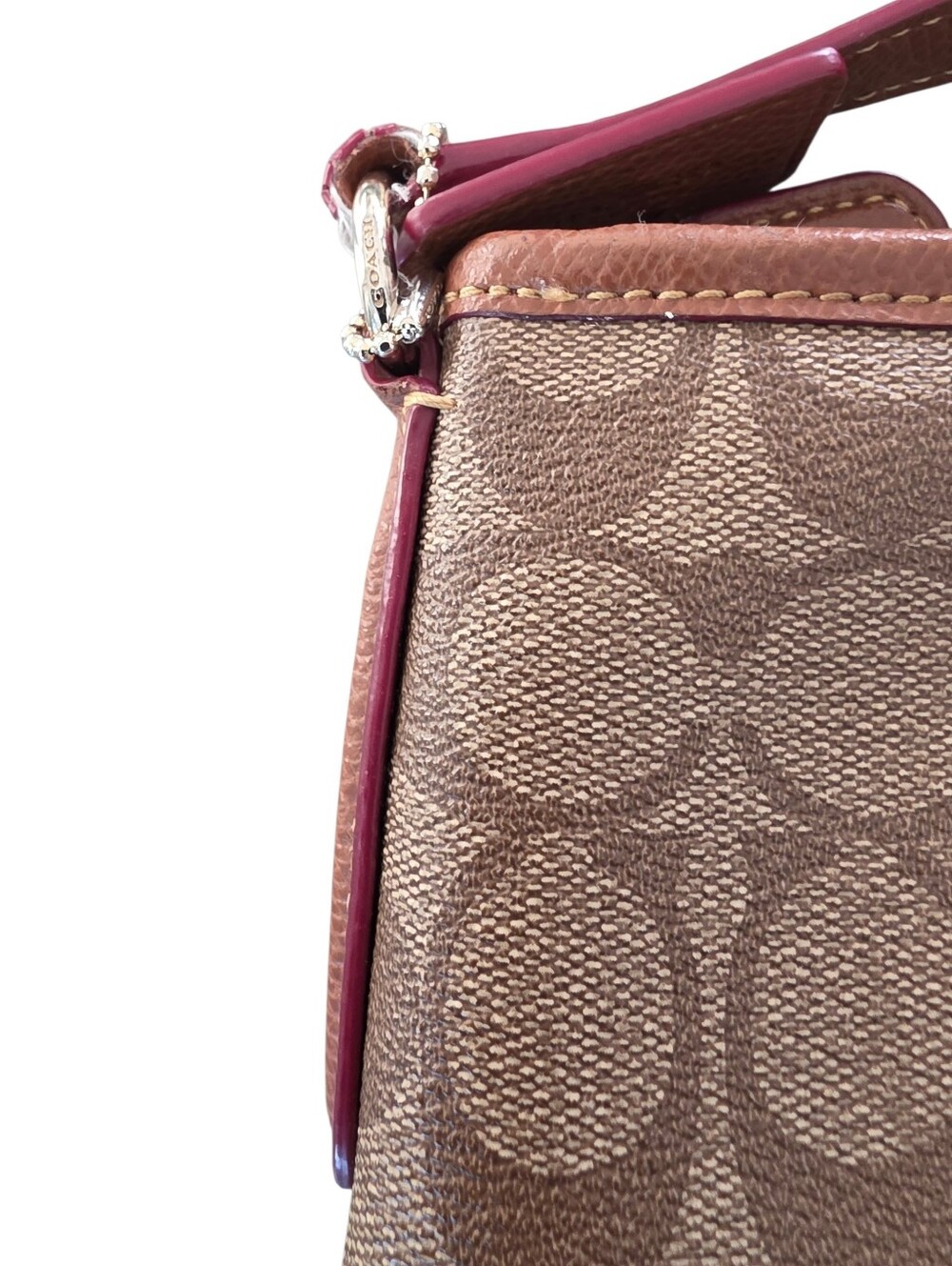 Coach Signature Crossbody File Bag in Saddle/Tan  Canvas - Picture 15 of 16